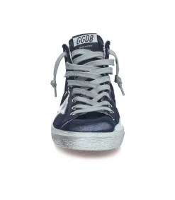 Outlet Baskets Francy Classic Cuir Suede Marine Femme Baskets