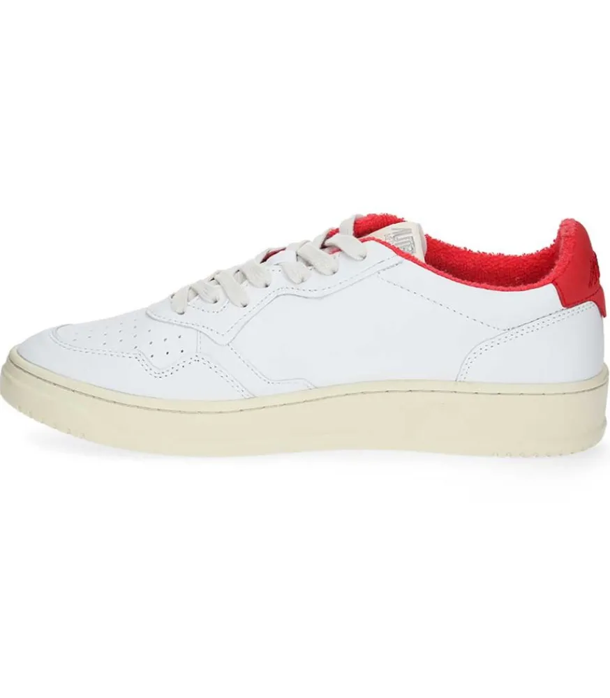 Sale Baskets Homme Medalist Low Goat Sponge White/Red Homme Baskets