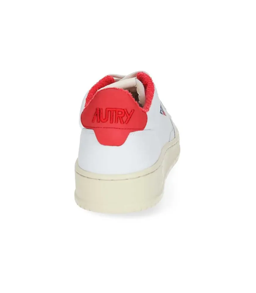 Sale Baskets Homme Medalist Low Goat Sponge White/Red Homme Baskets