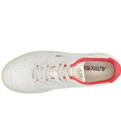 Sale Baskets Homme Medalist Low Goat Sponge White/Red Homme Baskets