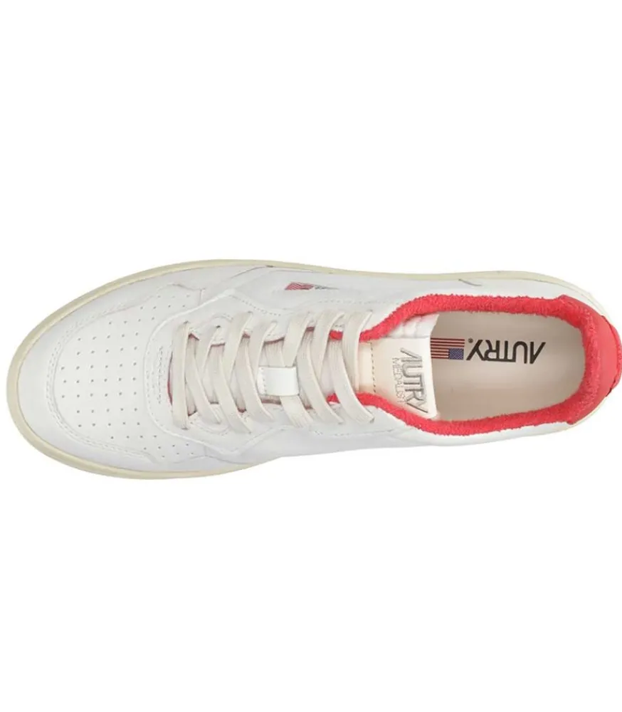 Sale Baskets Homme Medalist Low Goat Sponge White/Red Homme Baskets