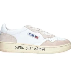 Clearance Baskets Low Leather & Suede White Game Set Match Femme Baskets