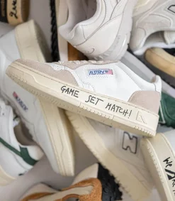 Clearance Baskets Low Leather & Suede White Game Set Match Femme Baskets