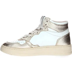 Outlet Baskets Medalist Mid Blanc Et Platinum Femme Baskets
