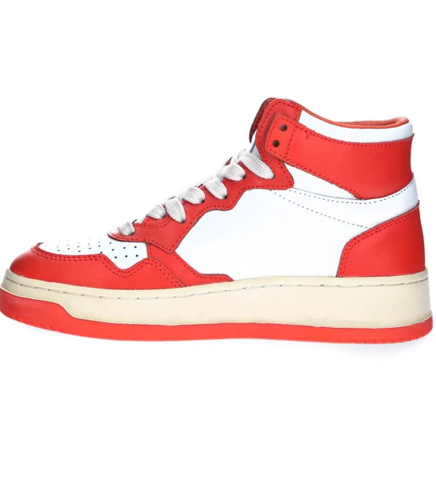 Outlet Baskets Medalist Mid Blanc Et Orange Femme Baskets