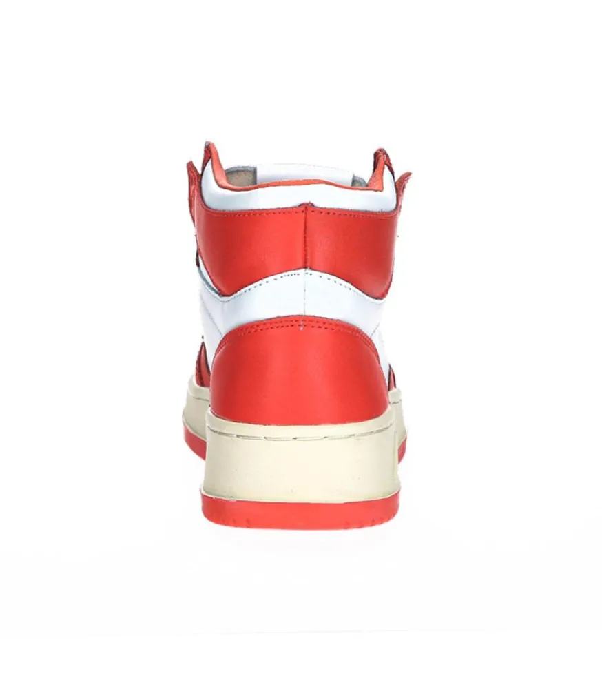 Outlet Baskets Medalist Mid Blanc Et Orange Femme Baskets