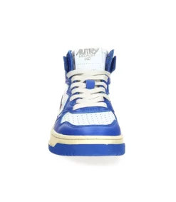 New Baskets Medalist Mid Blanc Et Bleu Femme Baskets