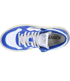 New Baskets Medalist Mid Blanc Et Bleu Femme Baskets