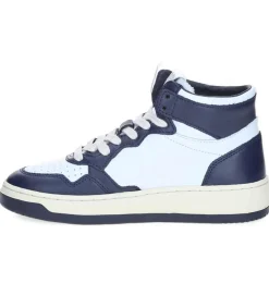 Best Baskets Medalist Mid White/Blue Femme Baskets