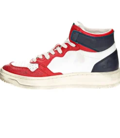 Clearance Baskets Medalist Super Vintage Blanc Rouge Bleu Femme Baskets