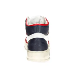 Clearance Baskets Medalist Super Vintage Blanc Rouge Bleu Femme Baskets