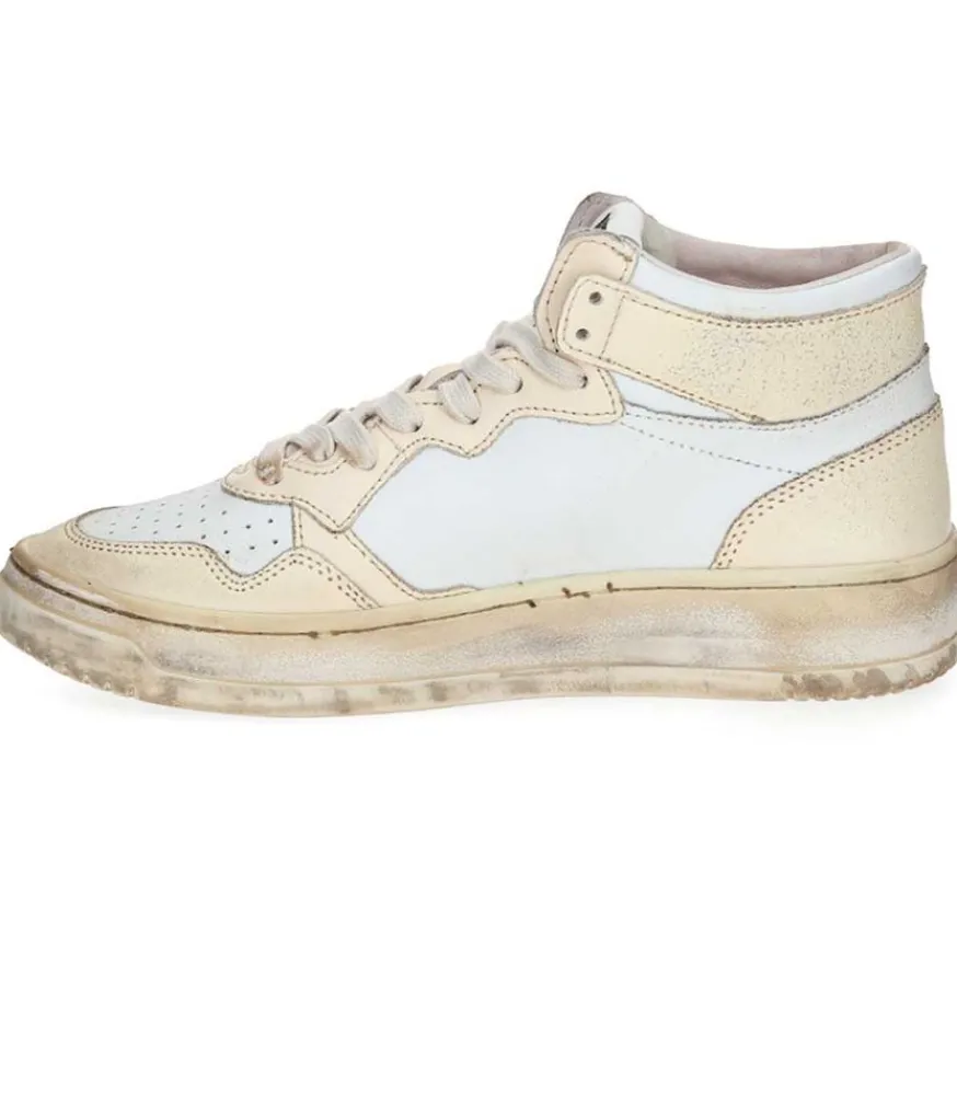 Baskets Medalist Super Vintage Mid Leather White/Ivory Femme Baskets