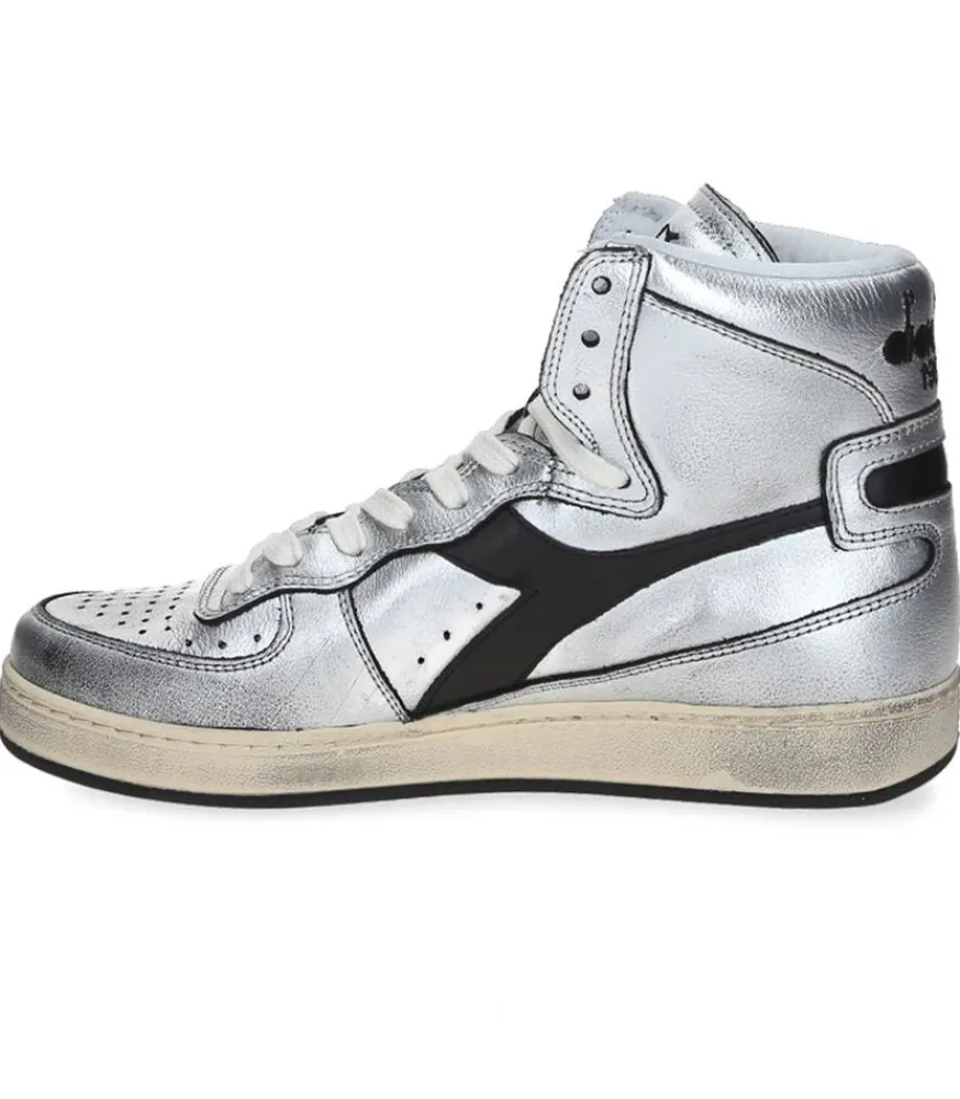 Discount Baskets Mi Silver Used Argento/Nero Femme Baskets