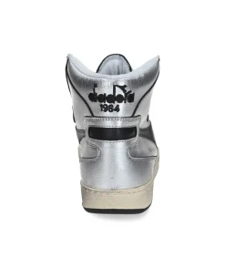 Discount Baskets Mi Silver Used Argento/Nero Femme Baskets