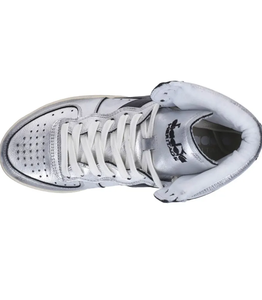 Discount Baskets Mi Silver Used Argento/Nero Femme Baskets