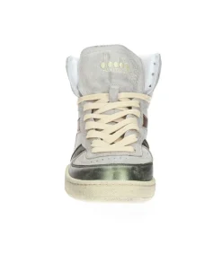 Best Baskets Montantes Mi Metal Pigskin Oyster White Femme Baskets