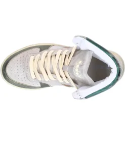 Best Baskets Montantes Mi Metal Pigskin Oyster White Femme Baskets