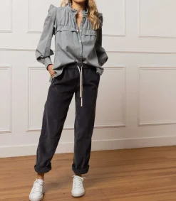 Outlet Baskets Purestar Cuir Blanc Noir Femme Baskets