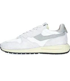 Outlet Baskets Reelwind Nylon Et Daim Blanc Femme Baskets