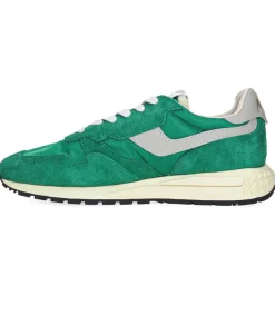 Outlet Baskets Reelwind Nylon Et Daim Vert Femme Baskets