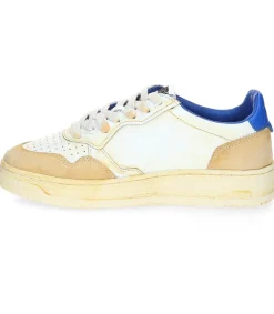 Clearance Baskets Super Vintage Low Blanc Et Bleu Femme Baskets