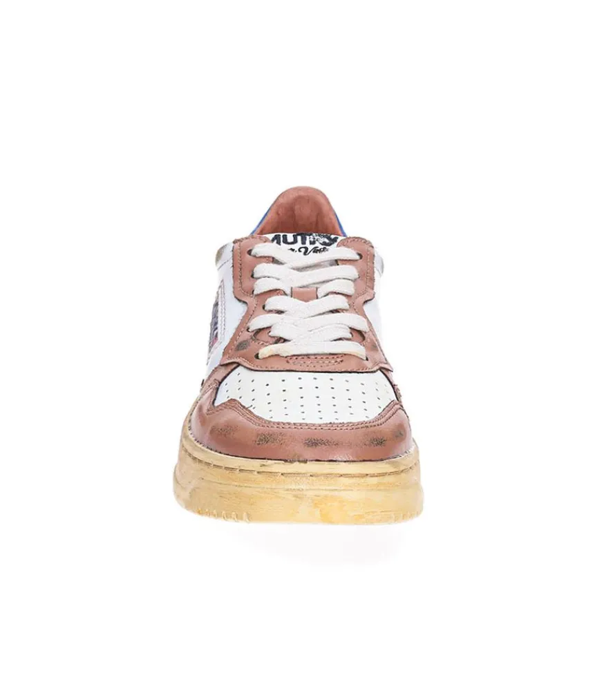 Baskets Super Vintage Low Blue Et Cafe Femme Baskets