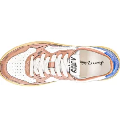 Baskets Super Vintage Low Blue Et Cafe Femme Baskets