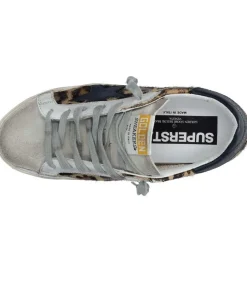 Sale Baskets Super-Star Cuir Horsy Leopard Femme Baskets