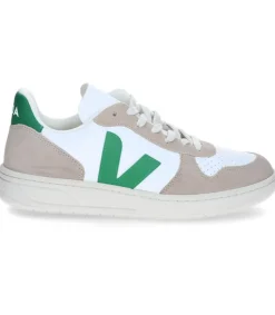 Online Baskets V-10 Chromefree Leather White Emeraude Sahara Femme Baskets