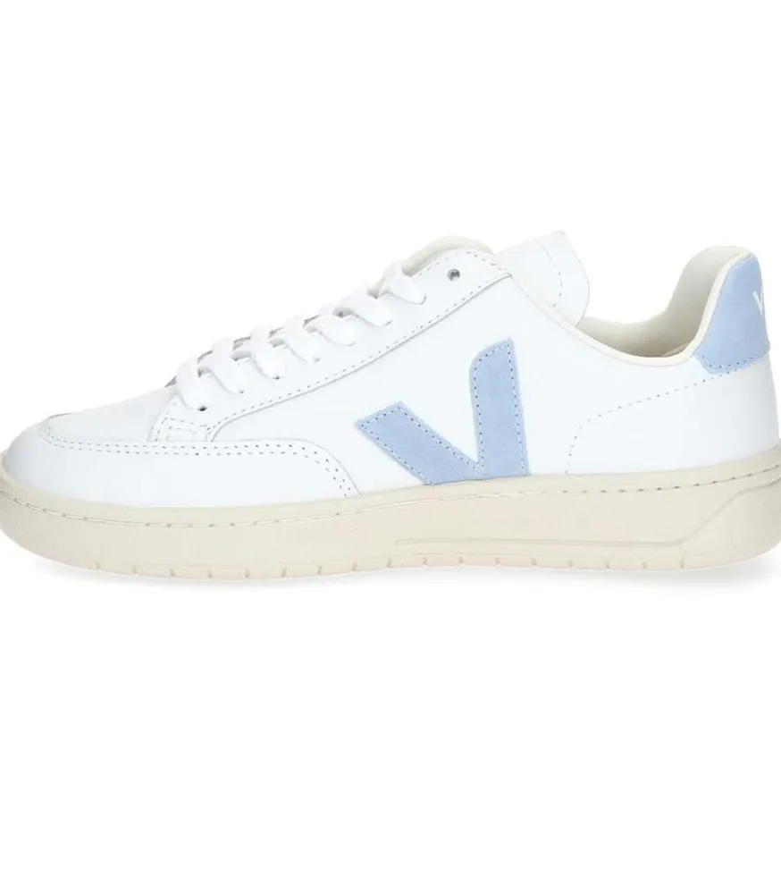 New Baskets V-12 Leather Extra-White/Steel Femme Baskets