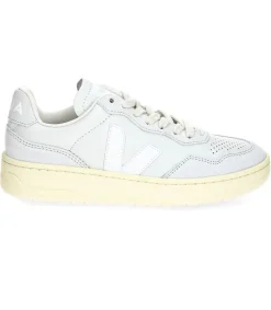New Baskets V-90 Leather Gravel White Femme Baskets