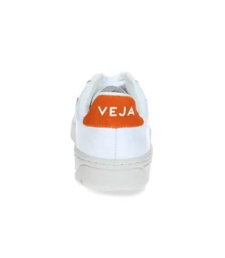 Clearance Baskets V-12 Leather White Pumpkin Femme Baskets