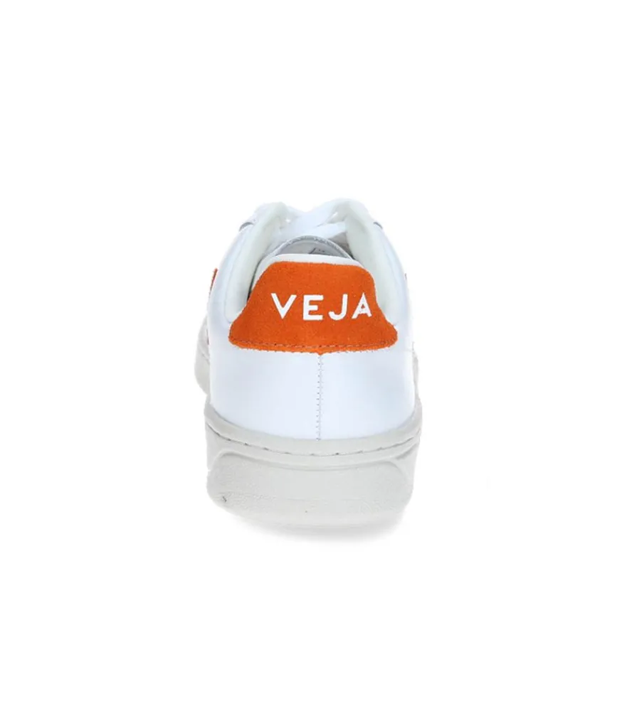 Clearance Baskets V-12 Leather White Pumpkin Femme Baskets