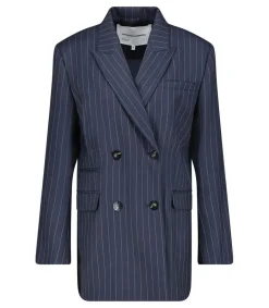 Discount Blazer Wilby Navy Stripes Femme Manteaux & Vestes