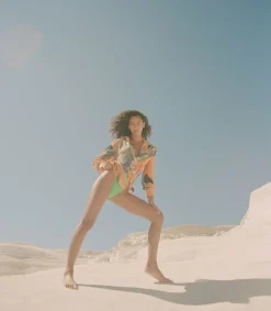 Online Blouse Manches Ballons Dancing Wood Orange Femme Hauts