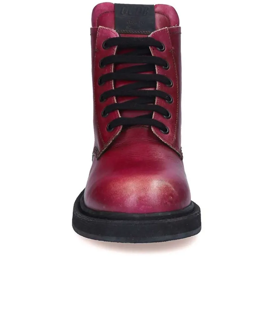 Clearance Boots A Lacets Ele Bordeaux Femme Boots & Bottines