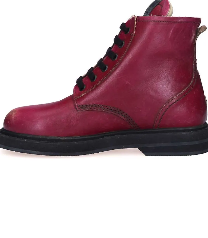 Clearance Boots A Lacets Ele Bordeaux Femme Boots & Bottines