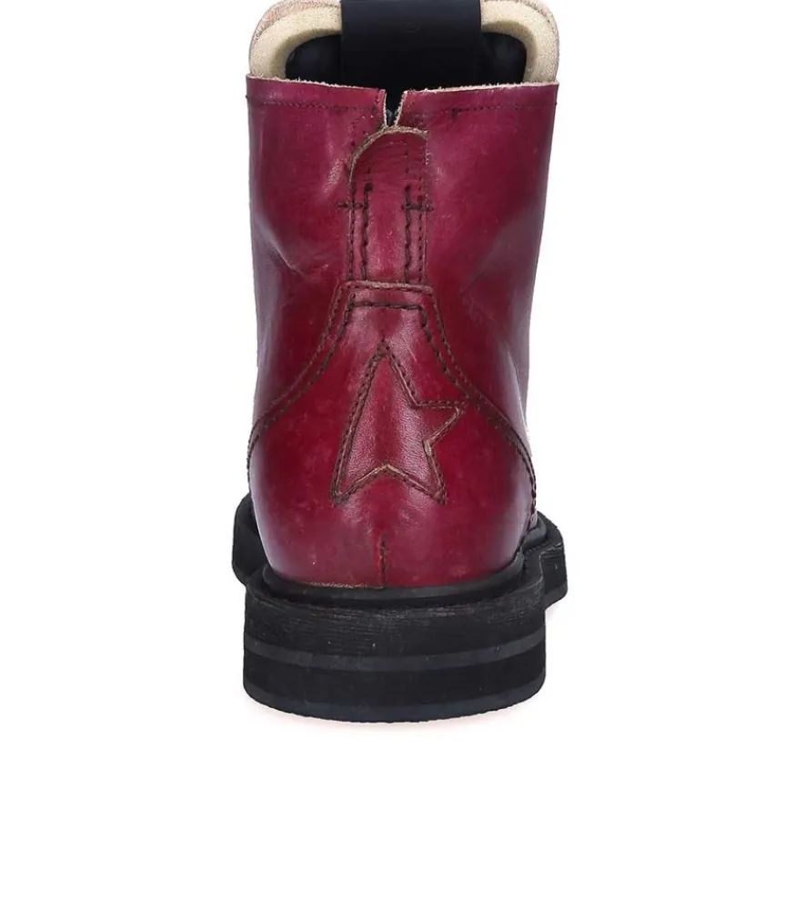 Clearance Boots A Lacets Ele Bordeaux Femme Boots & Bottines