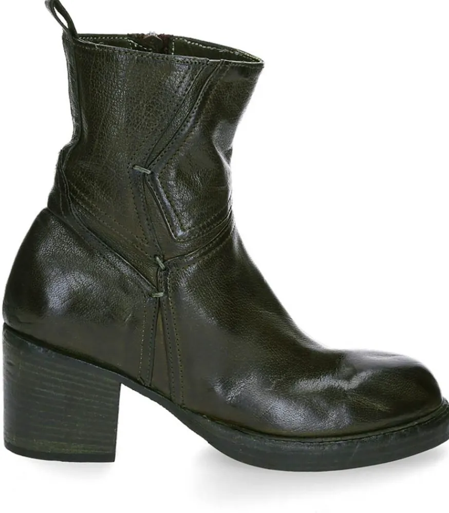 Hot Boots Avec Empiecements En Cuir Kaki Femme Boots & Bottines
