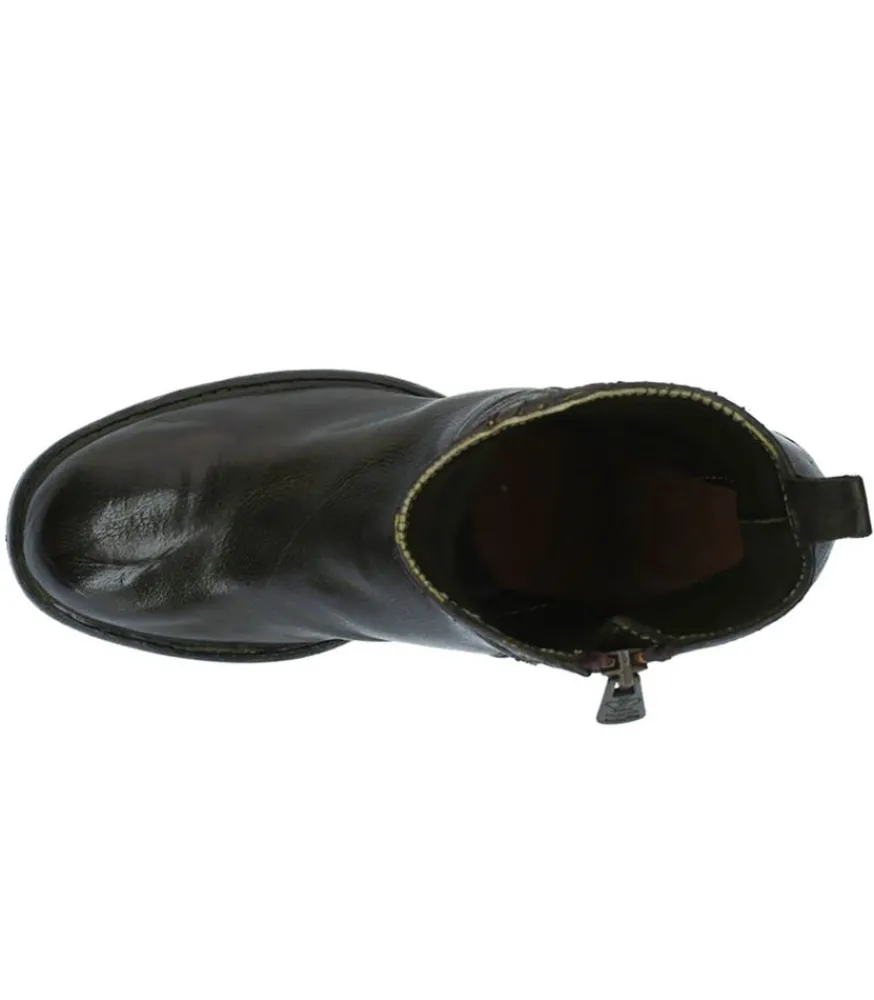 Hot Boots Avec Empiecements En Cuir Kaki Femme Boots & Bottines