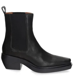 Sale Boots Chealsea Lamb Black Femme Boots & Bottines
