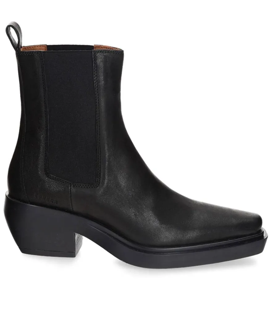 Sale Boots Chealsea Lamb Black Femme Boots & Bottines