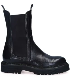 Hot Boots Chelsea Monastero En Cuir Kaki Femme Boots & Bottines