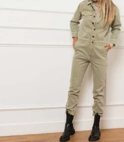 Hot Boots Chelsea Monastero En Cuir Kaki Femme Boots & Bottines