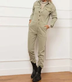 Hot Boots Chelsea Monastero En Cuir Kaki Femme Boots & Bottines