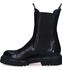 Hot Boots Chelsea Monastero En Cuir Kaki Femme Boots & Bottines