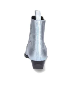 New Boots En Cuir Rose Galaxy Matte Silver Femme Boots & Bottines