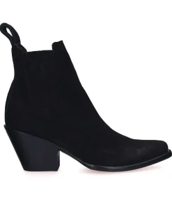Boots Estudio Suede Noir Femme Boots & Bottines