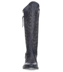 Outlet Boots Santiag Razz 13 Beige Black Rustik Femme Boots & Bottines