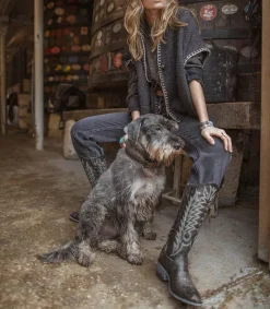 Sale Boots Santiag Razz 13 Crack Black Femme Boots & Bottines